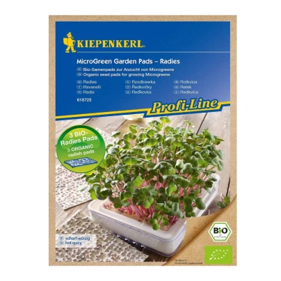 Microgreen - mikrozelenina - náhradní plátky BIO ředkvičky - 3 ks