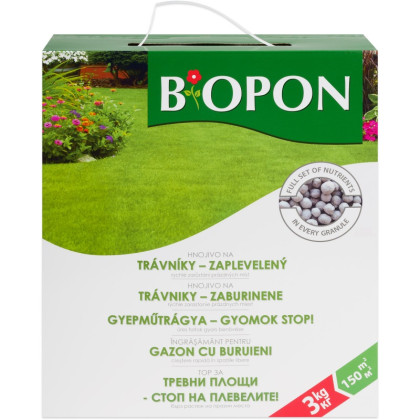Hnojivo na trávníky - zaplevelený - BoPon - 3 kg