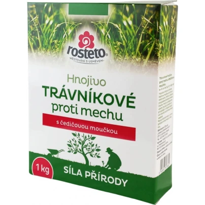 Hnojivo s čedičovou moučkou - trávníkové proti mechu - Rosteto - hnojivo - 1 kg