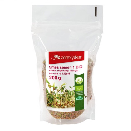 Směs bio semen na klíčení - BIO alfalfa, ředkvička, mungo - 200 g